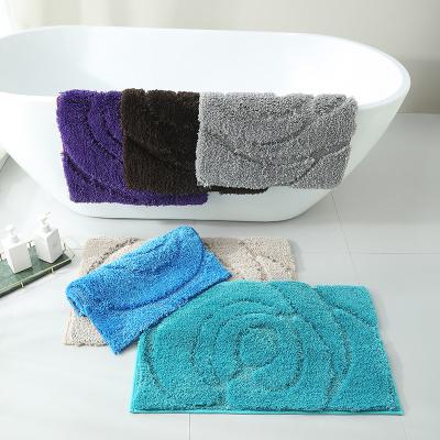 China Home Decor Rectangle Bathroom Mat Carpet Soft Cozy Plush Washable Blankets Non Slip Water Absorbent Bath Mat for sale