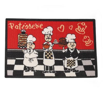 China 2023 Creative Cooking Oil Absorbing Kitchen Mat Non Slip Kitchen Floor Mat Non Slip Washable Master Pattern for sale