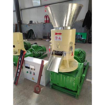 China Biomass Energy Industry Supply Biomass Small Waste Wood Pellet Machine Flat Mold Automatic Pellet Machine HOPE HOPE MACHINES for sale