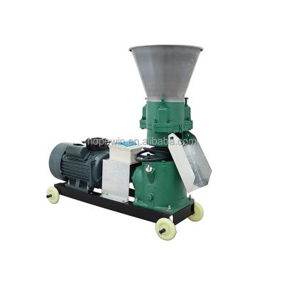 China Animal Grinder Maker Machine Poultry Farm Pellet Heater Cylinder Pellet Feed Press For Farm Chicken Cow With 2 Main Rollers 2MM Holes 220V for sale