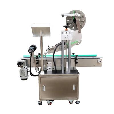 China Automatic Food Self Adhesive Flat Bottle Labeling Machine for sale