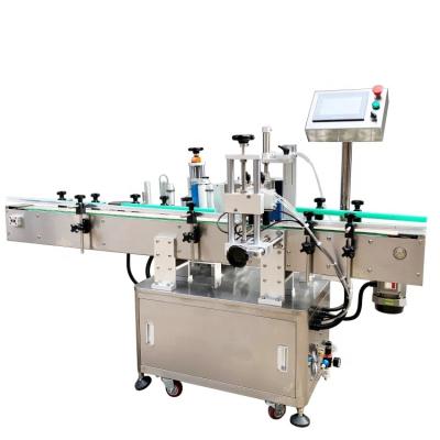 China Automatic Food Honey Juice Wine Round Bottle Labeling Labeling Machine For Plastic Bottle for sale