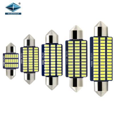 China PCB high quality auto bulb c5w led festoon 3014 21 30 33 36 42SMD led 31mm 36mm 39mm 41mm 44mm car led light interior for sale