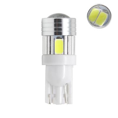 China High Quality Aluminum T10 W5W 5730 Car LED Lamp 06 SMD 12V Signal Indicator Side Lamp for sale