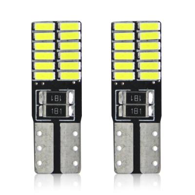 China Hot Selling High Power LED T10 W5W 194 Auto Lamps LED 4014 4014 24smd T10 LED Interior Light For Car for sale