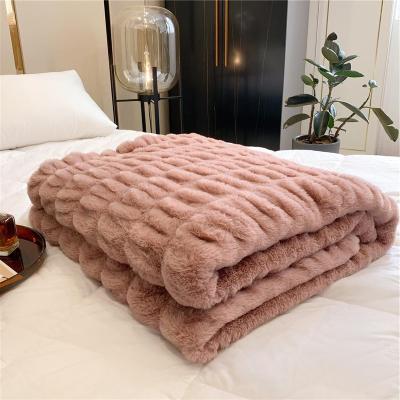 China Luxury Covering Low Moq Sofa Winter Leisure Soft Comfortable Pink Gray Brown Rabbit Blue Fur High Quality Wholesale HOT Faux for sale