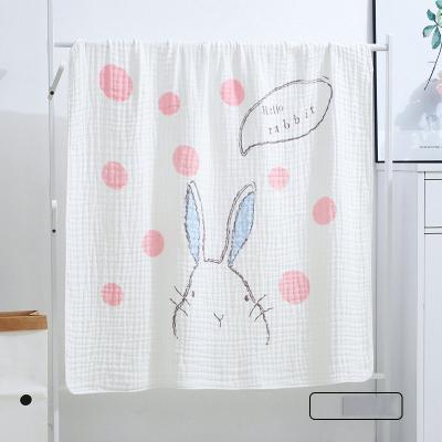 China PORTABLE Best Selling 6 Layer 110*110cm Newborn Wrap Baby Wrap Bath Towel Toddler Muslin Cotton Gauze Blanket for sale