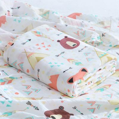 China PORTABLE Hot Sale 110*120cm 2 Layers Bamboo Cotton Muslin Wraps Wrap Baby Wrap Covering for sale