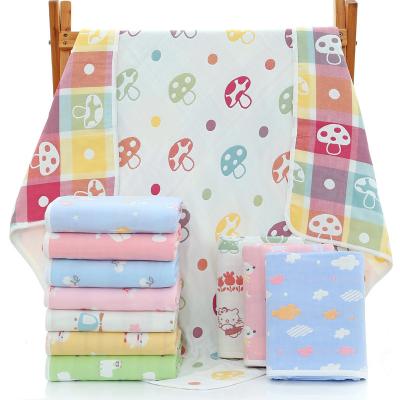 China Low Moq Mushroom Clouds Cartoon Cotton Jacquard Animal Kids Baby Eco-friendly Eco-friendly Sustainable Gauze Bath Towel Wholesale for sale