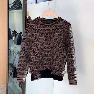 China Moq New Breathable Wholesale Style Long Sleeve Letter F G Round Neck Sweater T-shirts Knitted Sweater Women for sale