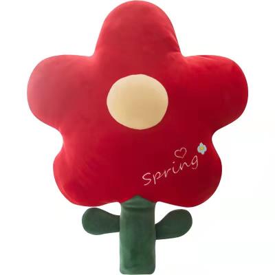 China Soft Hot Selling Super Comfortable Cute Red Flower Bedroom Office Desk Small Cushions for sale