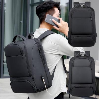 China With USB Wholesale Male Student School Bags 18 inch Sports Shoes Compartment Leather Nylon Splashproof Laptop Backpack for sale