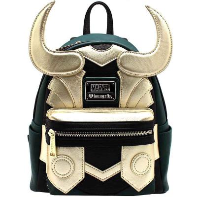 China New Disney Cartoon Marvel Loki Loungefly PU Print Design Trolley Backpack Waterproof Pre School Kids Boys Girls School Bag for sale