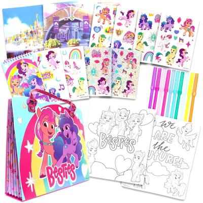 China Disney Frozen My Little Pony Horse Cute 2 Princess Modern Activity Colored Tote Set Kids Painted School Stationery for sale