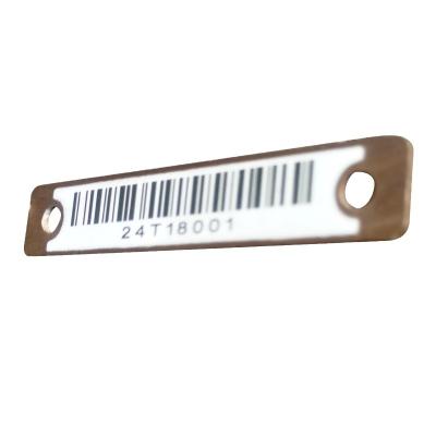 China High& Low temperature resistance laser engraved serial number sticker capital label printing Qr code sticker metal plate label for sale