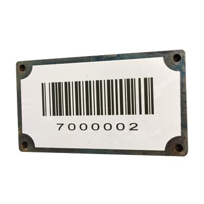 China High& Low temperature resistanceacid cylinder permanent ceramic metal tag with QR Code and one-dimensional code for sale