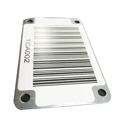 China High& Low Temperature Resistance Metal Serial Number Plates Stainless Steel Qr Code Barcode Tags Aluminum Asset Labels for sale