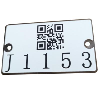 China High& Barcode Custom Serial Number Label Logo Sticker Aluminum Asset Tag Low Temperature Resistance Resistance Metal Adhesive Stickers for sale