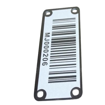 China High& Custom High Quality Low Temperature Resistance Metal Laser Engraved Barcode Label Stainless Steel QR Serial Number Printing Aluminum Barcode Tag for sale