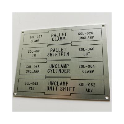 China High& Wholesale cheap custom low temperature resistance metal etching brass and stainless steel nameplate nameplate for sale