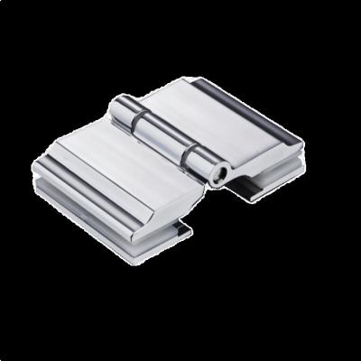 China Modern Pair Glass Shower Door Hinge Zamak Polished Wall To Glass Hinge for sale