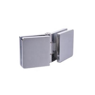 China Modern Square Beveled Glass Shower Door Zamak Pivot Hinge for sale