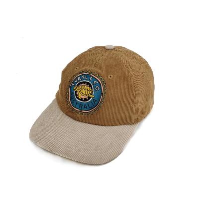 China Vintage Corduroy JOINT SEAL Baseball Cap, Custom Embroidered Corduroy Dad Hat for sale