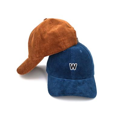 China Custom Embroidered COMMON COMMON Corduroy Hat With Back Leather Strap, Corduroy Snapback Hat / Hat Wholesale for sale