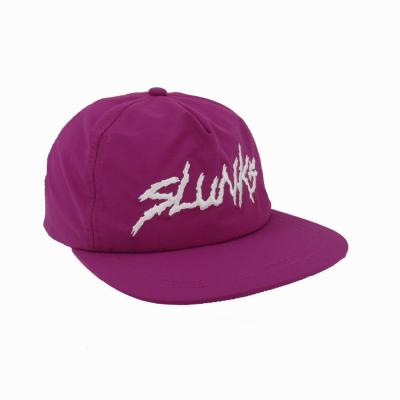 China JOINT JOINT Purple Snapback Hat 5 Panel Nylon Snapback Hat Custom Quality Hats for sale