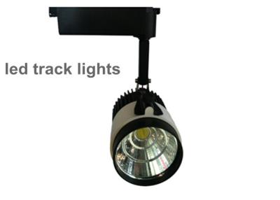 China High Power LED Ceiling Track Lights Adjustable 30W 1600lm / Black Track Lighting for sale