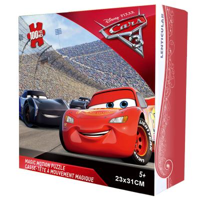 China Custom Safe 3D PP/PET Children's Baby's Brain Development Cartoon Car 100 Piece Jigsaw Puzzle for sale