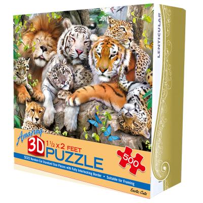 China Custom Made Factory Price DIY Forest Animals Educational Cute Puzzle 30*20*5cm for sale