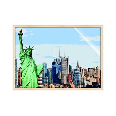 China Newcomer Boutique High Resolution Printing Custom 5D Mural Statue Of Liberty Materials Eco-friendly Wall Painting for sale