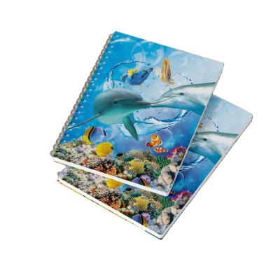 China Wholesale High Quality Cute Eco-friendly Dolphin Pattern Cute Pattern Papercover Loose-Leaf Binding Notebook for sale