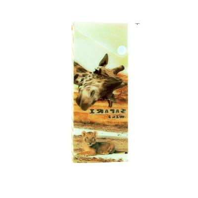 China Wholesale Waterproof Creative Giraffe Student Transparent Durable Non-deformable Pencil Case for sale