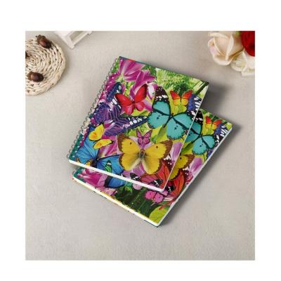 China Cover: 3D 76Lpi/0.5mm Insert: 90g woodfree paper Promotional Customizable A6 Simple Style Design Notebook Butterfly Print Notebook for sale