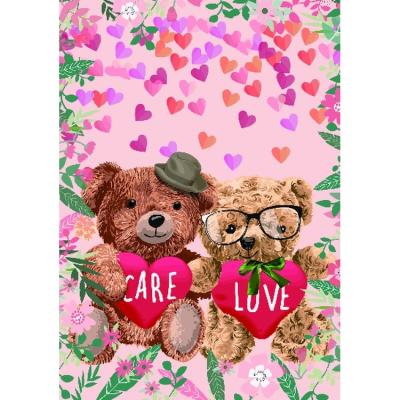 China China New Product Greeting Card Bear Environmental Friendly Images Valentine Day Gift Card for sale