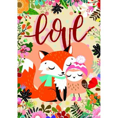 China China Supplier Customization Greeting Card Cute Cartoon Theme Valentines Day Gift Certificate for sale