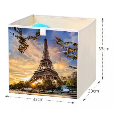 China Hot Sale Large Capacity Clothes Storage Boxes Organizer Washable Foldable Storage Viable Box for sale