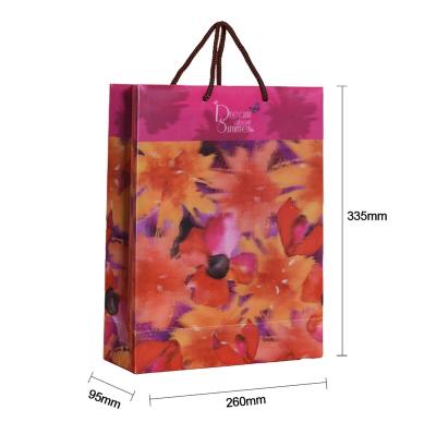 China Recycled Materials Fast Delivery Gift Tote Bag Custom Fashion Safflower Colorful Unique Gift Bag For Sale for sale