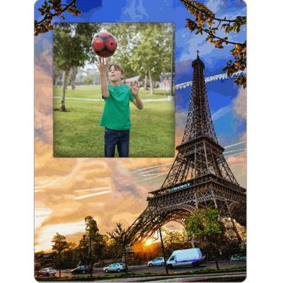 China Newest 3D 100Lpi / 0.68mm Sublimation Home Decoration Paris Photo Frame Custom Made Custom Photo Frame for sale