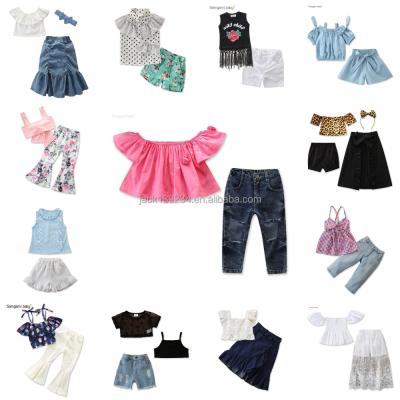 China Best Selling Boutique Worsted Little Girls Soft 100% Cotton Baby Girl Clothing Sets Summer for sale