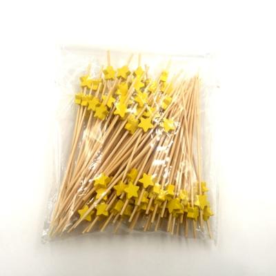 China China High Quality Natural Food Grade Disposable Decorative Skewers Easily Cleaned Bamboo Fruit Picks Fruit Picks Pick Sticks for sale