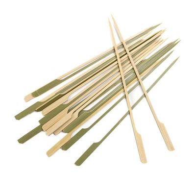 China Easily Cleaned Disposable Bamboo Skewer Sticks Paddle BBQ Tools Natural BBQ Bamboo Skewers Camping Party for sale