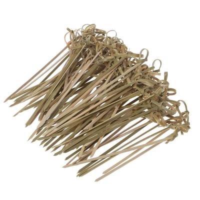 China Wholesale Disposable Easily Cleaned BBQ Spits Natural Bamboo BBQ Sticks Skewer Fruit Stick Cocktail Stick for sale