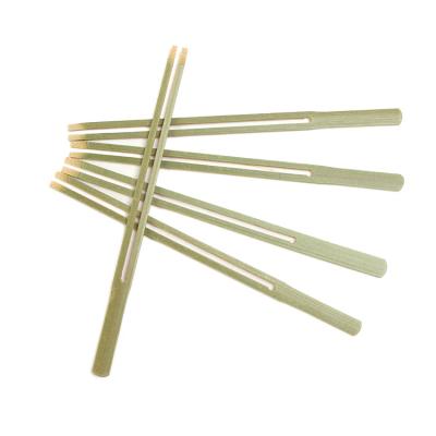 China Double Factory Price Natural Eco-Friendly 100% Bamboo BBQ Fork Skewer Stocked Flat Stick for sale