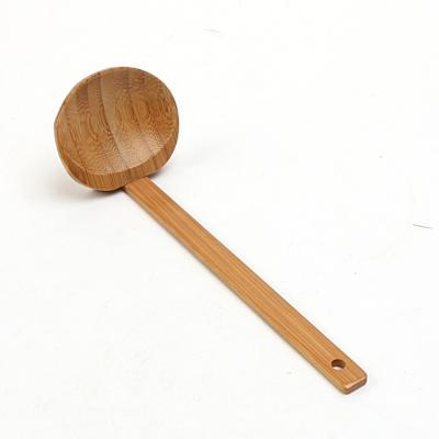 China Sustainable Biodegradable Environmental Dinner Kitchen Accessories Round Bamboo Soup Spoon for sale