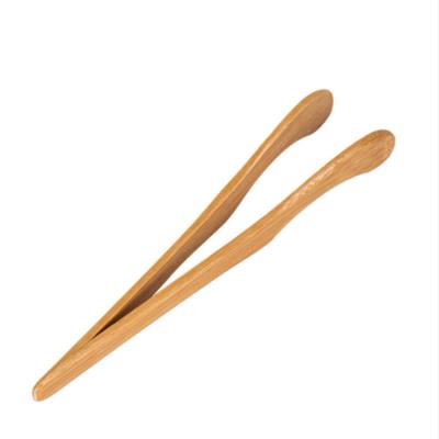 China Wholesale Small Stocked Bamboo Tongs Tongs Kitchen Food Kongfu Tea Coffee Tweezers for sale