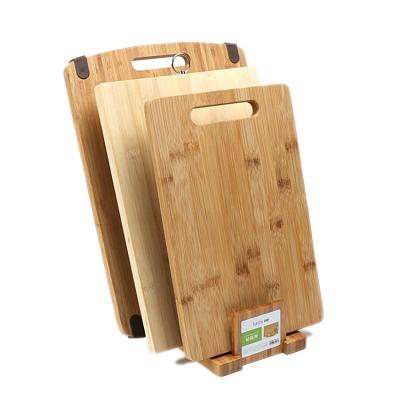 China Viable Rectangle Shape Natural Bamboo Cutting Board Set For Kitchen Accessories Bamboo Chopper for sale