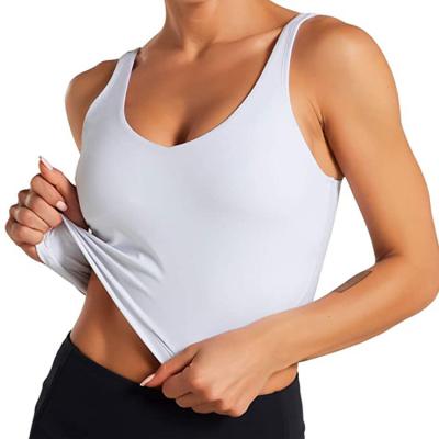 China Breathable Sports Bra For Women Aplet Padded Bra Yoga Crop Tank Tops Running Fitness Workout Top for sale